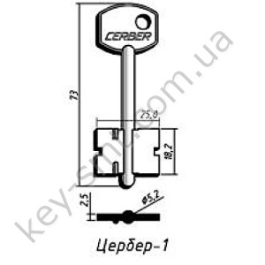Цербер-1 короткий (73x18.2x25мм) (5.2мм)