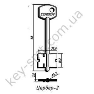 Цербер-2  средний (88x18.2x25мм) (5.2мм)