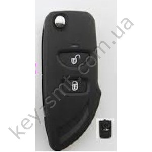 Корпус выкидного ключа Hyundai 2 кнопки, лезвие HYN6, под переделку, с местом под батарейку, тип 4 /D