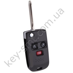 Корпус выкидного ключа Ford Explorer, WindStar и другие, 2+1 кнопки, лезвие FO38R, под переделку /D