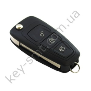 Корпус выкидного ключа Ford Mondeo 3 кнопки, лезвие FO-21 /D