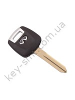 Корпус ключа с местом под чип Infiniti G20, I30, I35, QX4 и другие, лезвие NSN14, хром /D