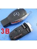 MERCEDES Контейнер рыбка 3 кнопки нерж (M012)(77831)i