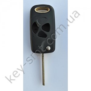 TOYOTA Корпус выкидного ключа с лезвием TOY43T с 3 полукруг кнопками.  (77319)I