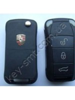 PORSCHE Корпус выкидного ключа 3кн. HU66 (01.02.03/48/01 KIT)