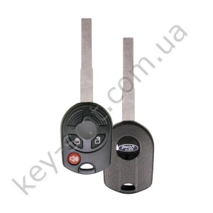Корпус ключа с кнопками Ford Escape, Transit, 2+1 кнопки, лезвие HU101 /D