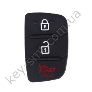Hyundai кнопки (резиновые) для выкидного ключа, 2+1 кнопки, NEW /D