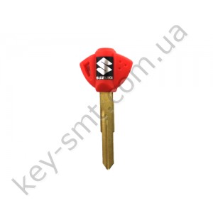 Корпус ключа с местом под чип Suzuki GSX-R1000, GSX-R600 и другие, лезвие SZ17R, красный /D